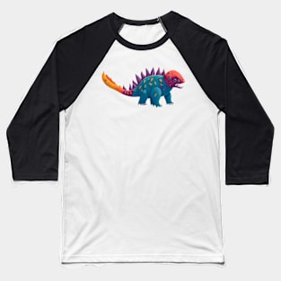 Colorful abstract dinosaur pattern Baseball T-Shirt